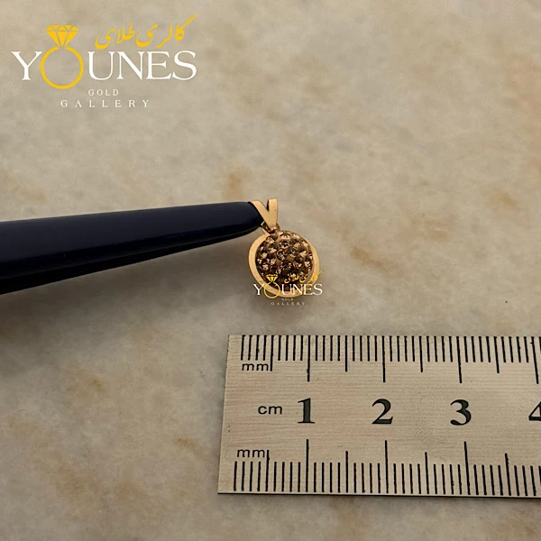 آویز سواروسکی گوی طلایی طلا